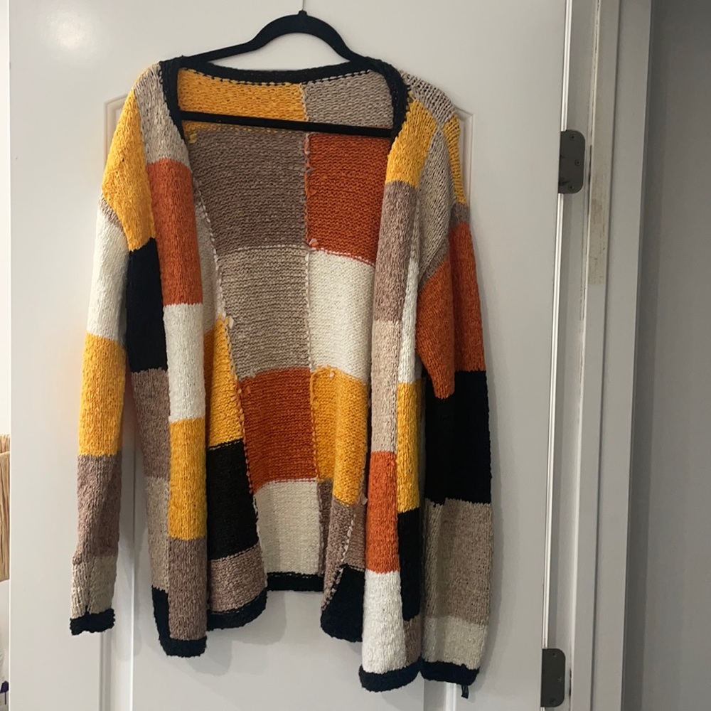 Stunning Patchwork Hand Stitched Long Cardigan - image 1